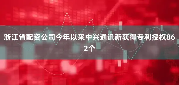 浙江省配资公司今年以来中兴通讯新获得专利授权862个